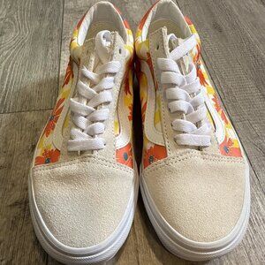 Vans Old School Daisy Beige/Orange/Yellow Shoes Size 6.0 Women’s